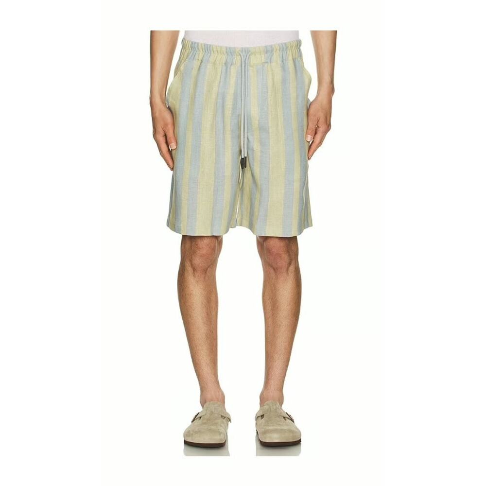 OAS Mist Strata Nicola 100% Linen Shorts 9” XL